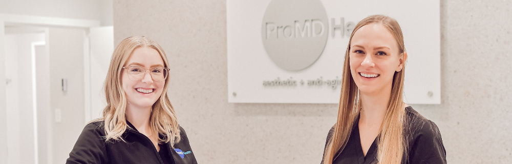 ProMD Health Timonium team members desktop