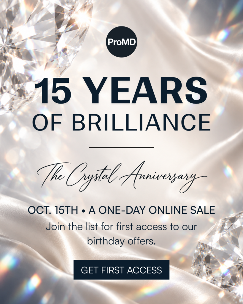 ProMD Health 15th Birthday Online Celebration Sign Up Pop Up